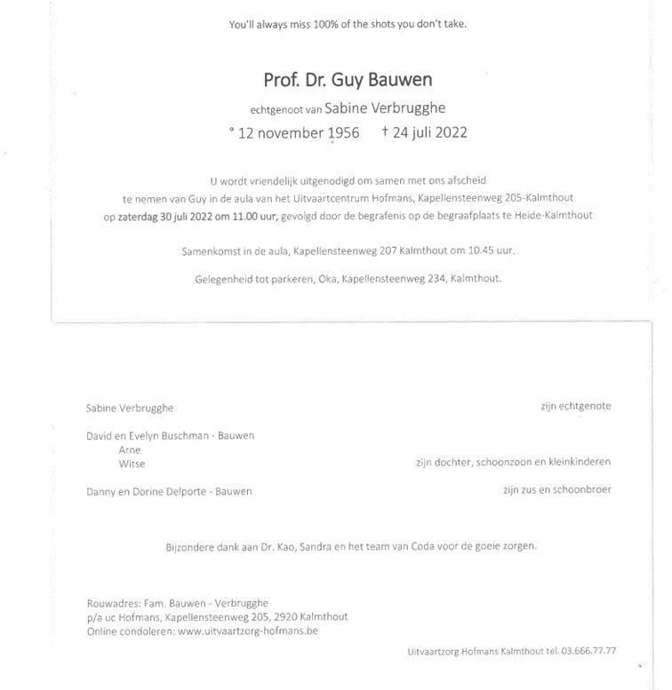 Overlijdensbericht BAUW1